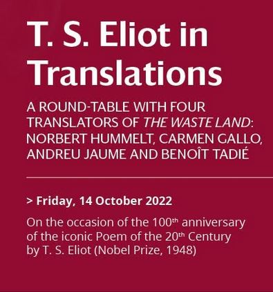 T. S. Eliot in Translation – International Conference: Paris, October 13-14, 2022