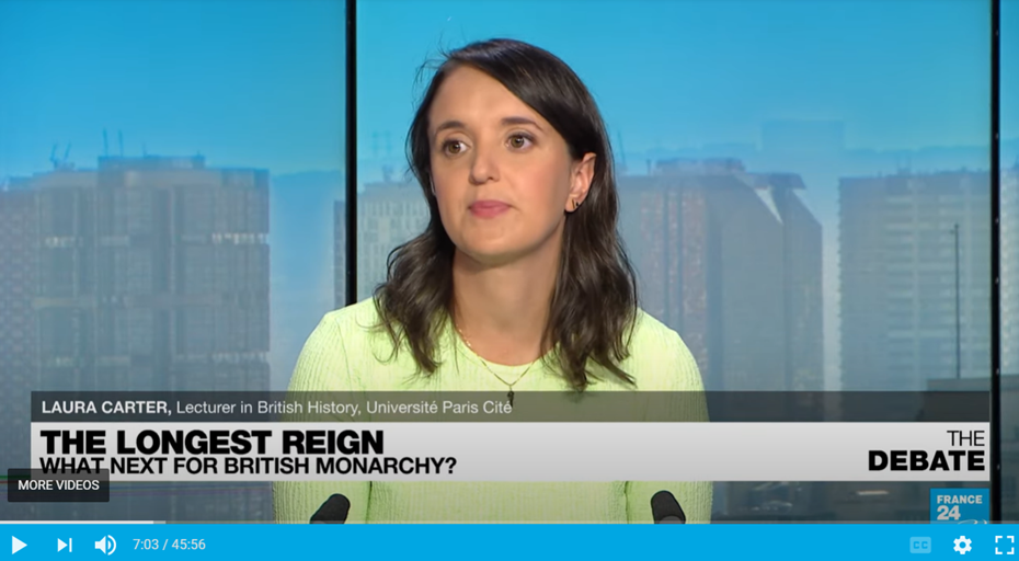 ‘The longest reign: What next for the British monarchy?’ – Laura Carter invitée de The Debate – France 24