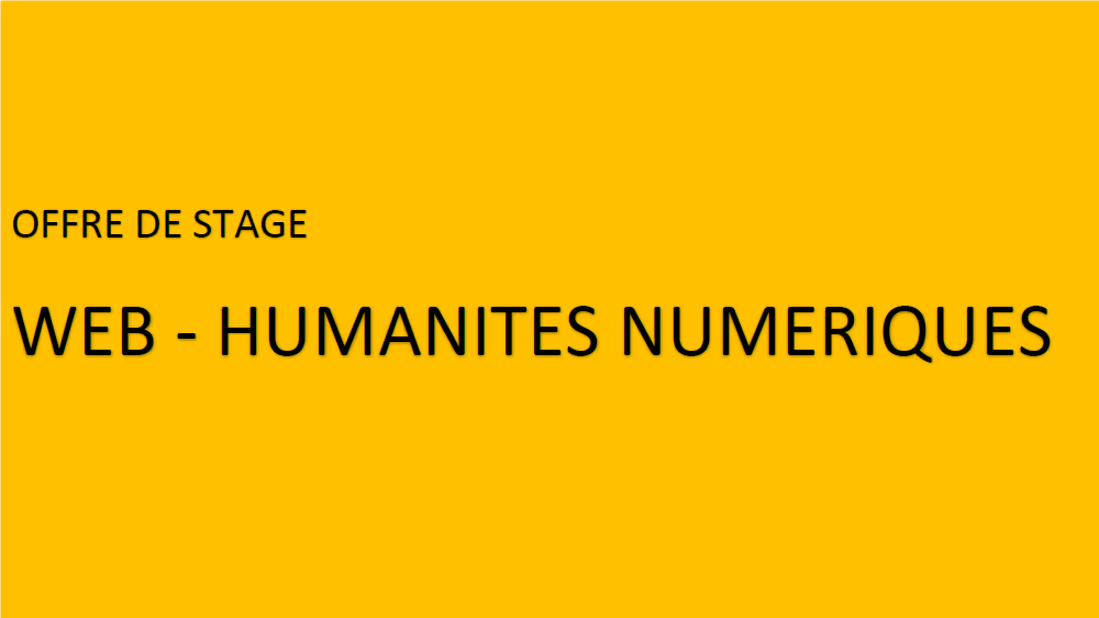 Offre de stage Web-Humanités Numériques au LARCA