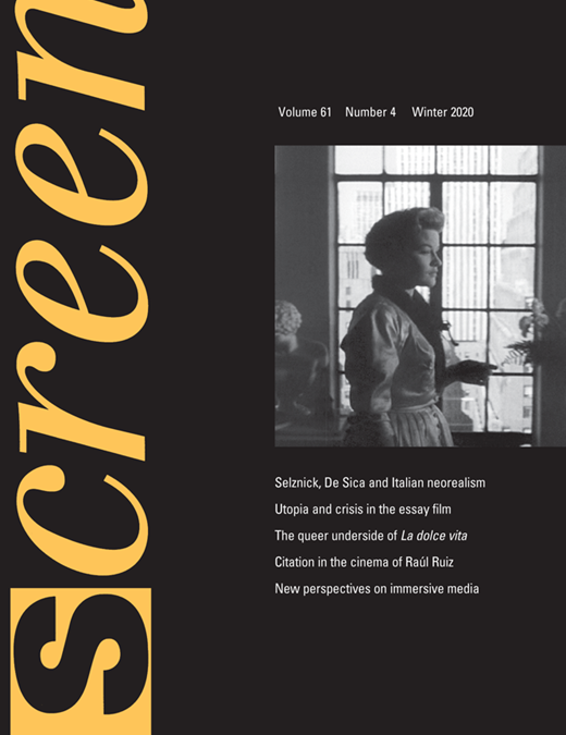 Absorbed in experience: new perspectives on immersive media – Screen Volume 61, Issue 4