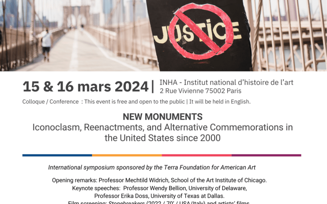 New Monuments: Iconoclasm, Reenactments, and Alternative Commemorations in the United States since 2000, 15–16 March 2024, INHA